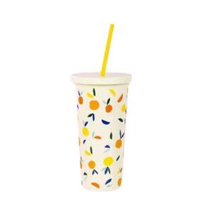 kate spade new york citrus twist tumbler with straw